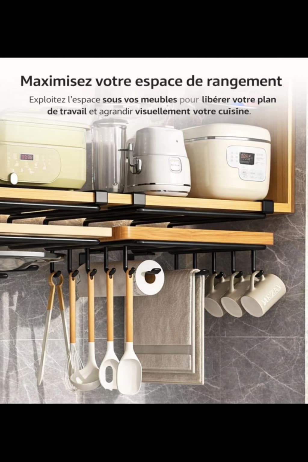 Organisateur sous armoires kitcho