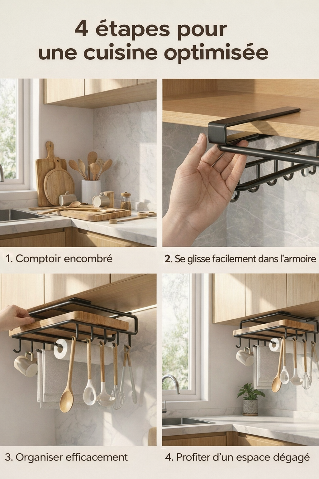 Organisateur sous armoires kitcho