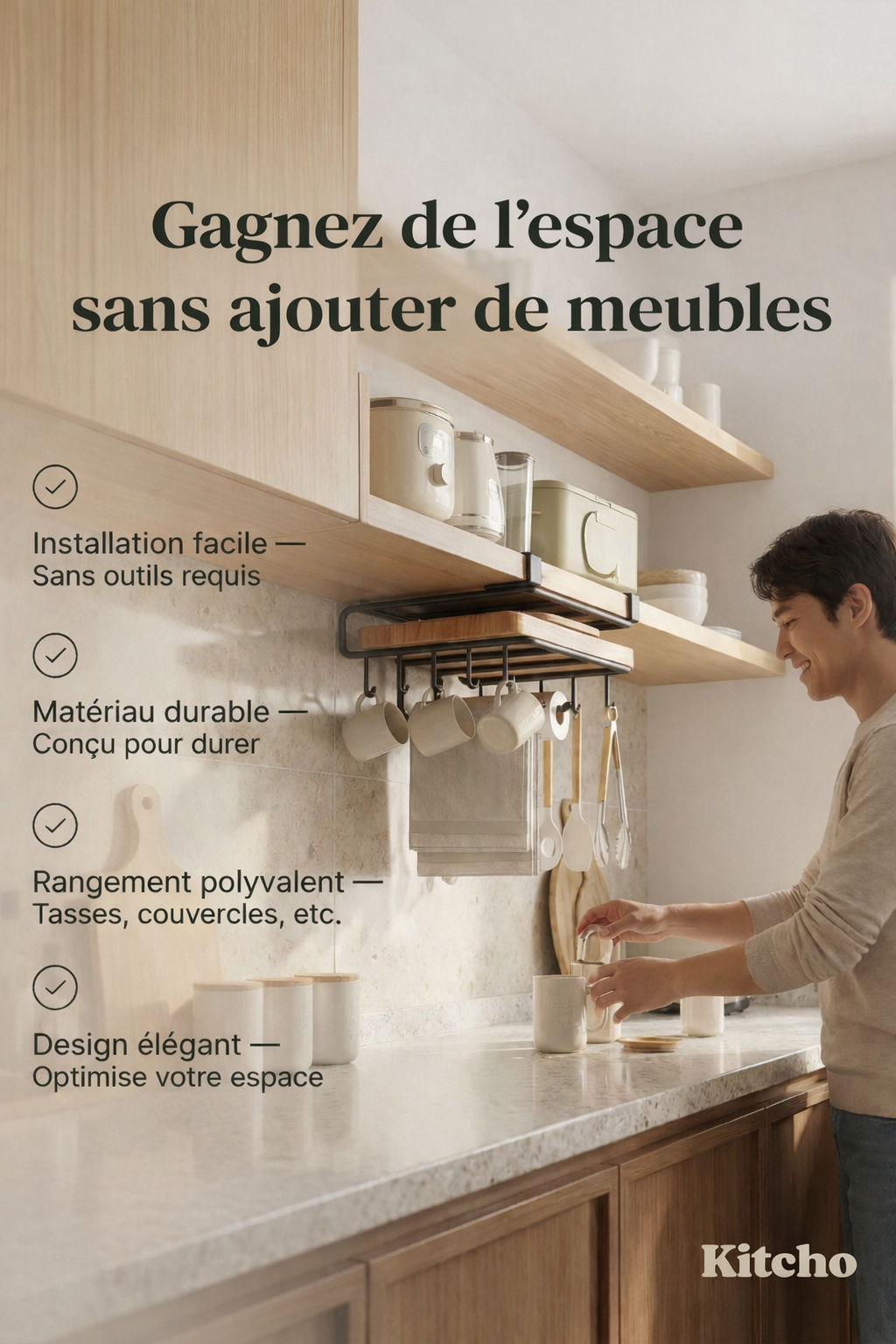 Organisateur sous armoires kitcho